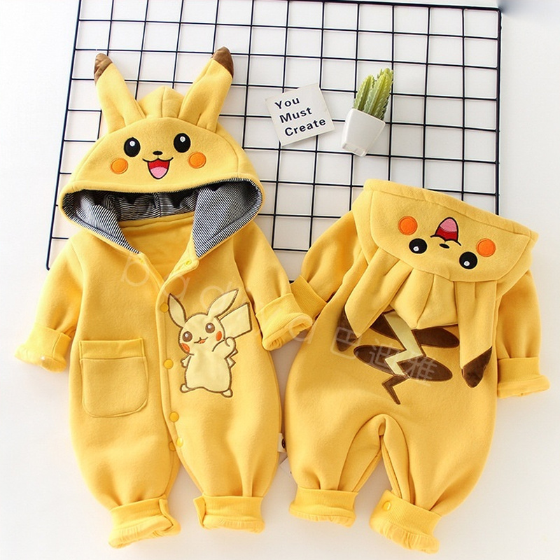 Winter Clothing Kids - Cartoon Pocket Monsters Baby Pyjamsa Newborn