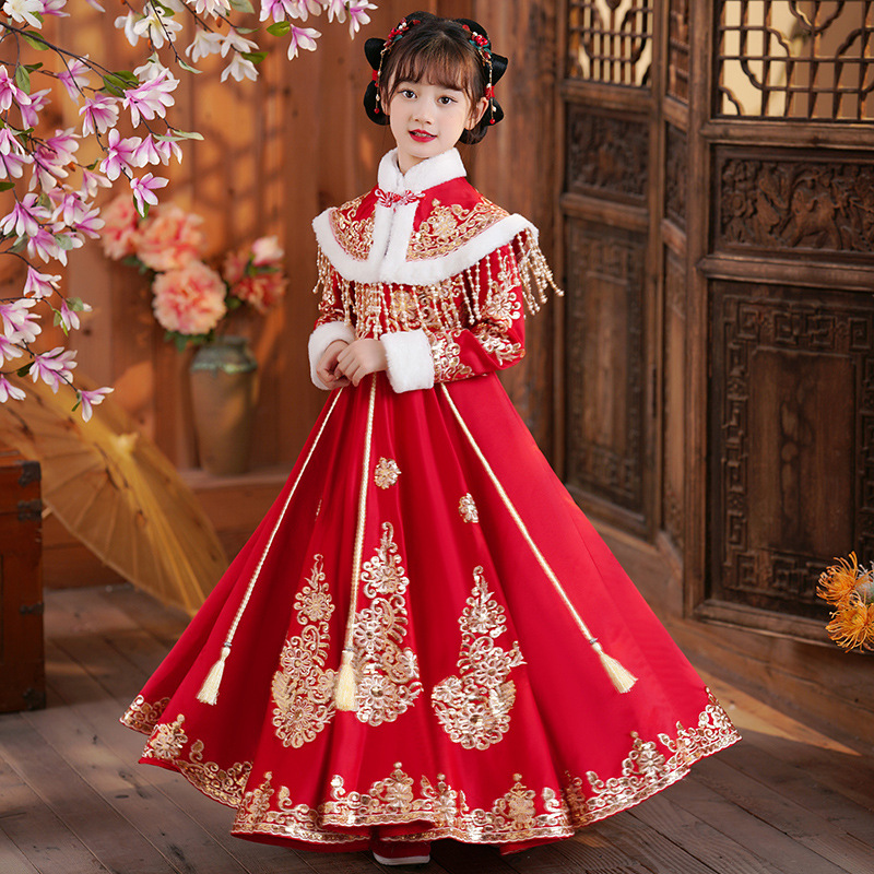 Winter Clothing Kids - Girls Red Chinese New Year Clothing