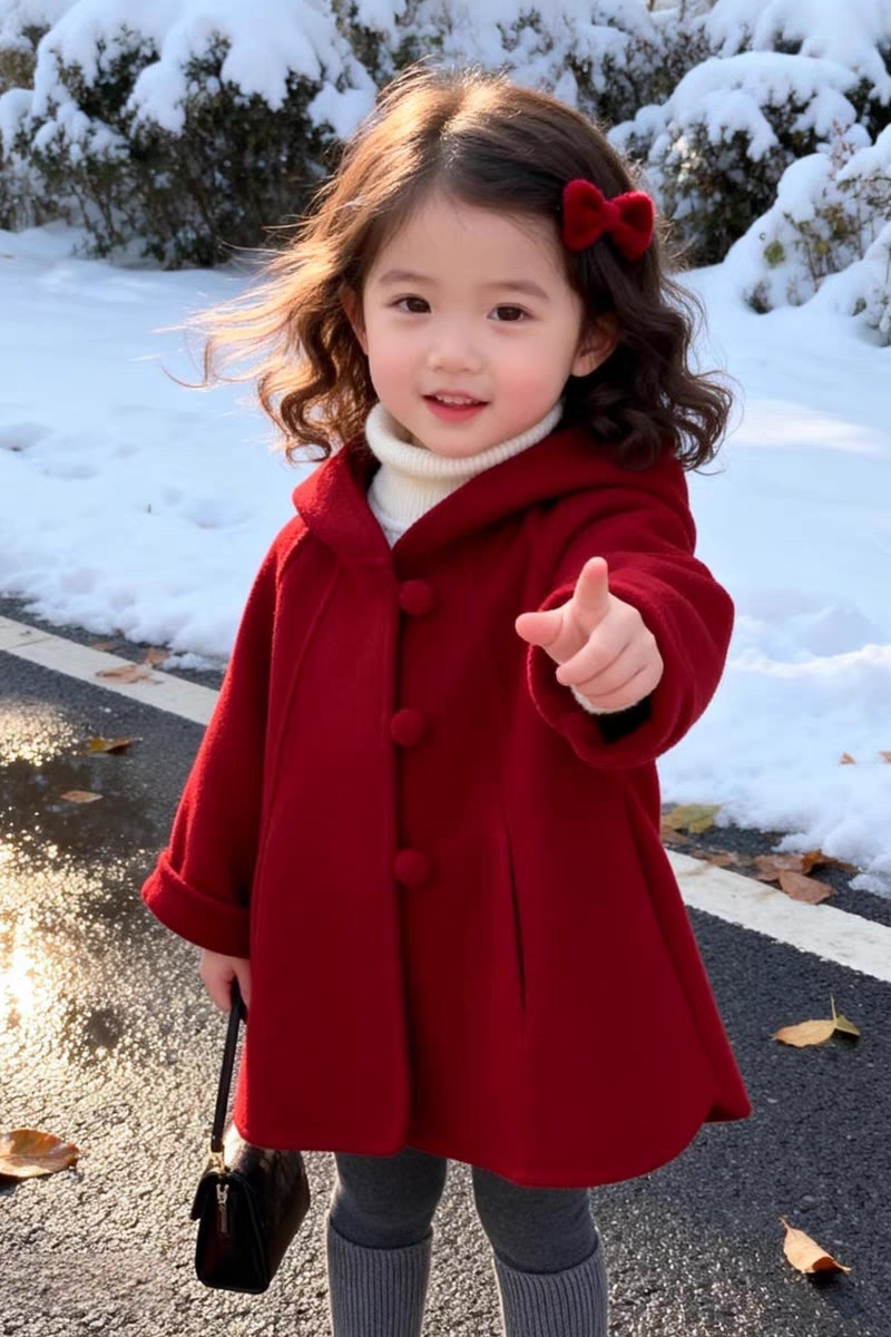 Girls Wool Coat Autumn Winter  - đánh giá và giá Winter Clothing Toddler