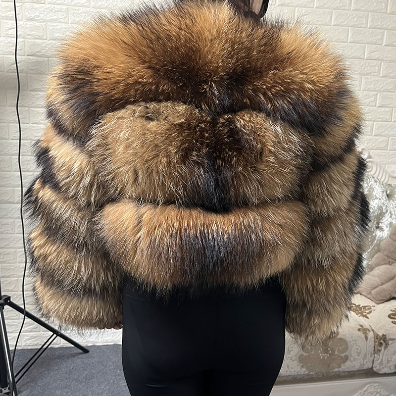 Plus Size Tops Brown Fur Maoma - đánh giá và giá Jacket Winter Clothing