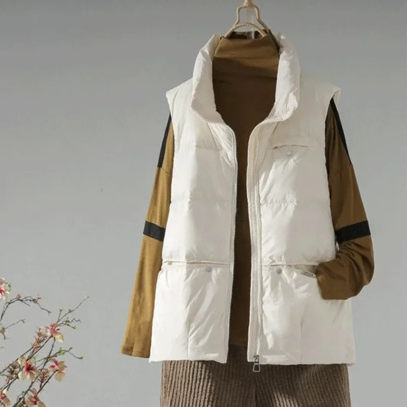 Loose Padded Cotton Waistcoat  - đánh giá và giá Winter Clothing On Sale Women'S