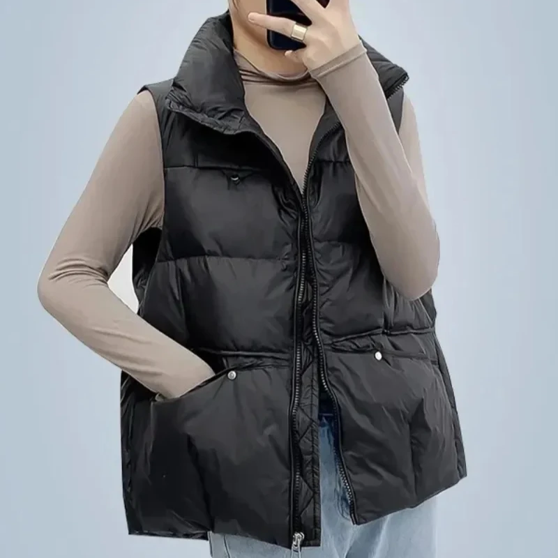 Loose Padded Cotton Waistcoat  - đánh giá và giá Winter Clothing On Sale Women'S