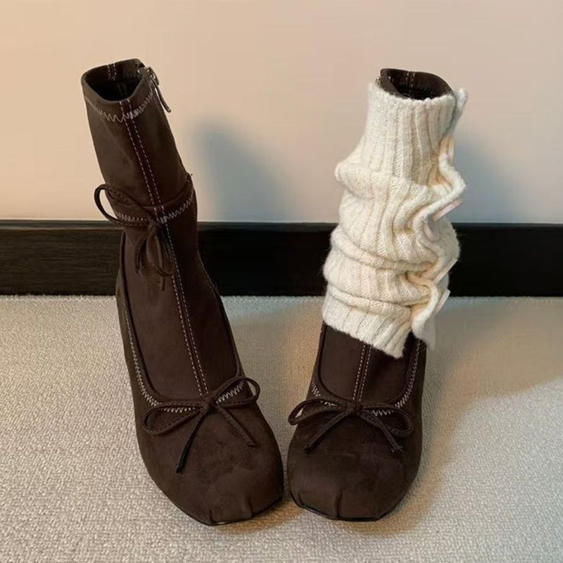 Bow High Heels Women Boots New - đánh giá và giá Winter Clothing For Women