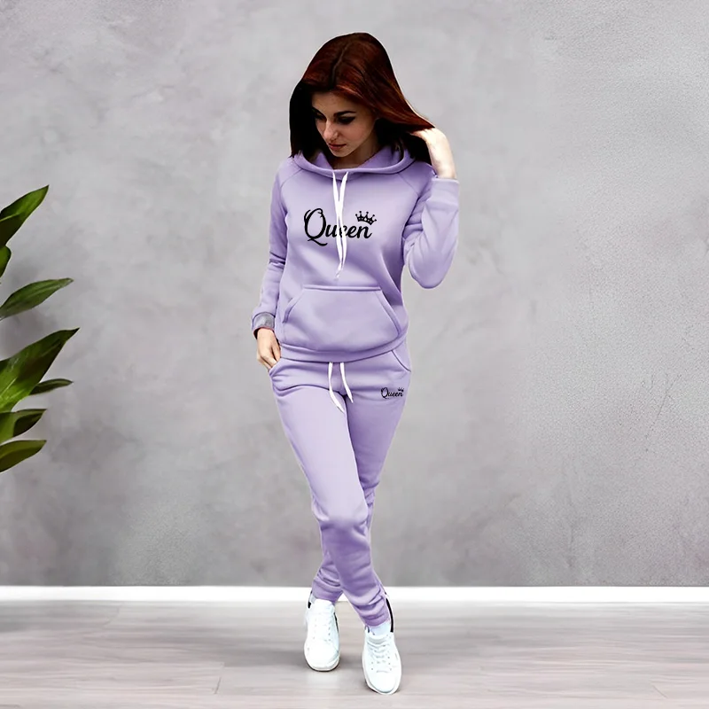 Womens Tracksuit Queen Letter  - đánh giá và giá Winter Clothing For Women