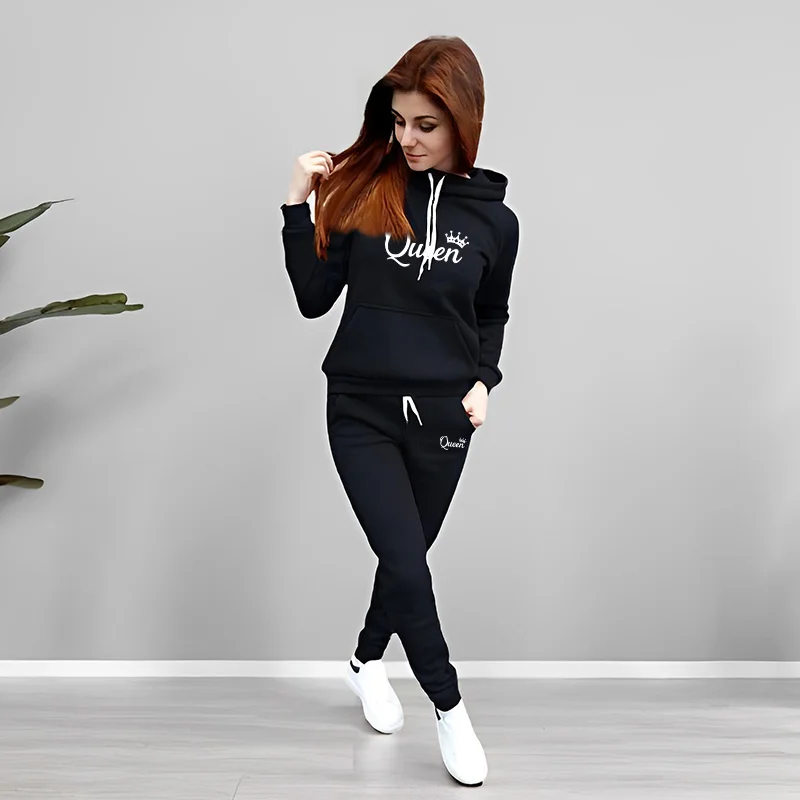 Womens Tracksuit Queen Letter  - đánh giá và giá Winter Clothing For Women