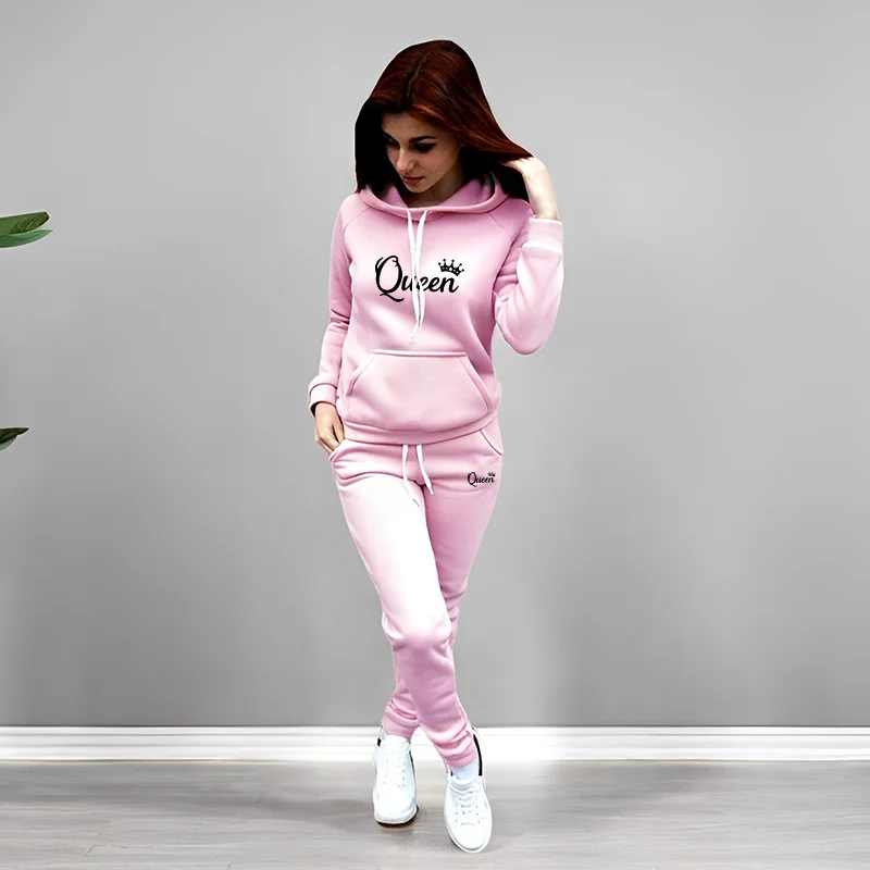 Womens Tracksuit Queen Letter  - đánh giá và giá Winter Clothing For Women