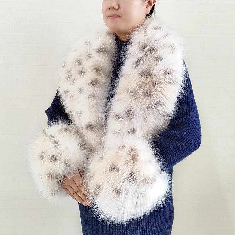 Large Women Faux Fox Fur Scarf - đánh giá và giá Jacket Winter Clothing