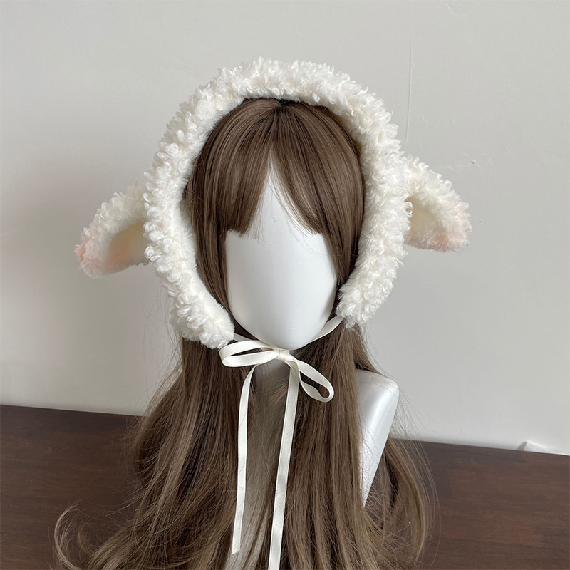 Winter White Plush Sheep Warm  - đánh giá và giá Winter Clothing Earmuffs