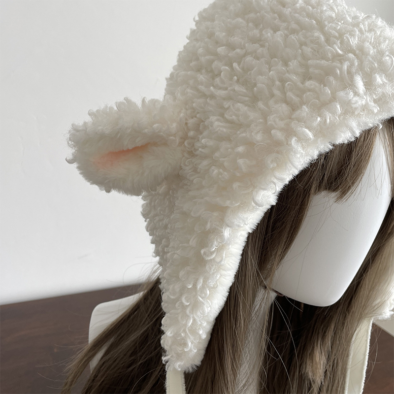 Winter White Plush Sheep Warm  - đánh giá và giá Winter Clothing Earmuffs