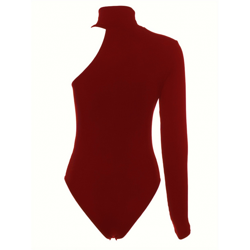 Solid Asymmetric One Shoulder  - đánh giá và giá Winter Clothing For Women