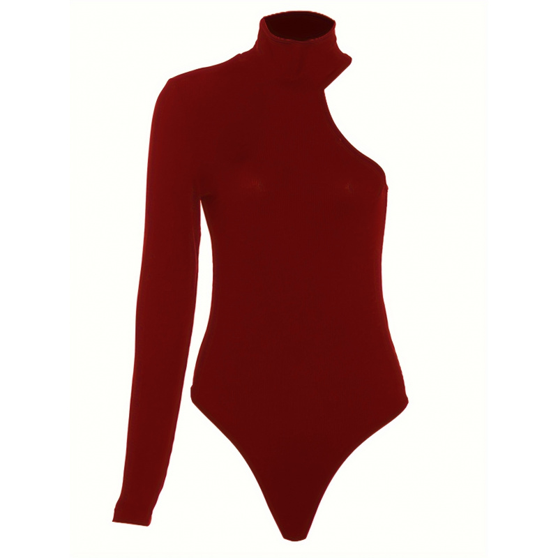 Solid Asymmetric One Shoulder  - đánh giá và giá Winter Clothing For Women