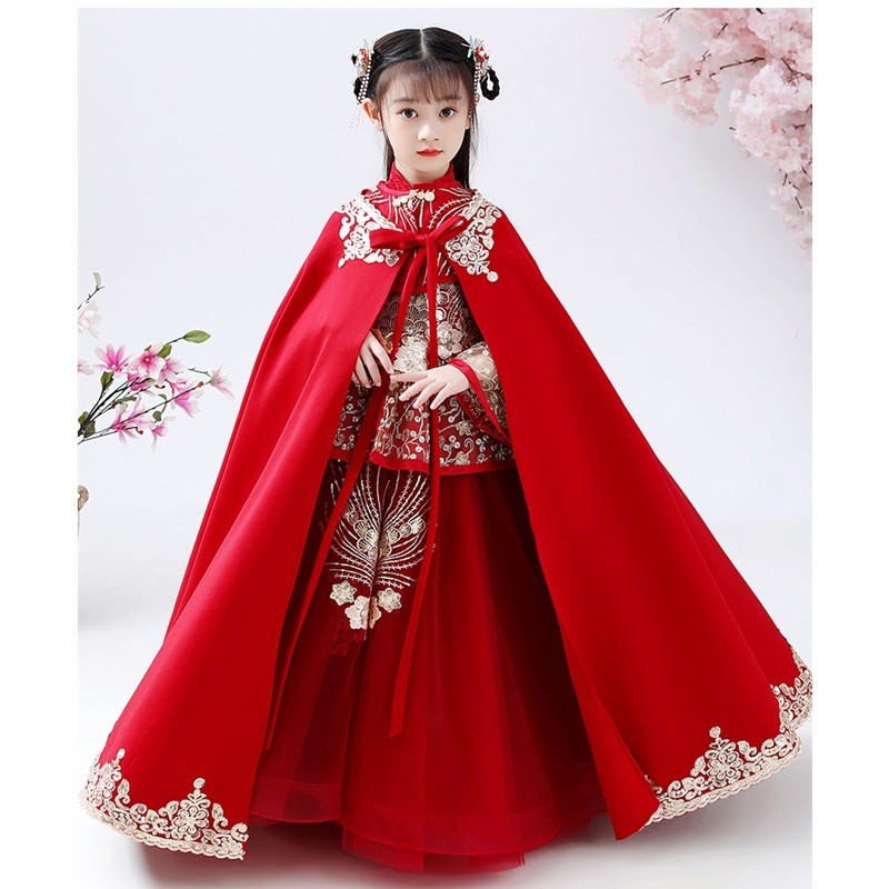 Girls Hanfu Cheongsam Costume  - đánh giá và giá Winter Clothing Kids