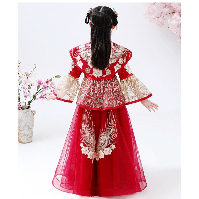 Girls Hanfu Cheongsam Costume  - đánh giá và giá Winter Clothing Kids