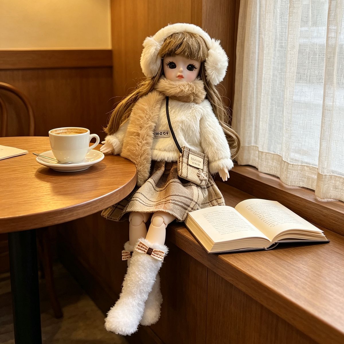 Winter Fluffy Bjd Doll Outfit  - đánh giá và giá Winter Clothing Earmuffs