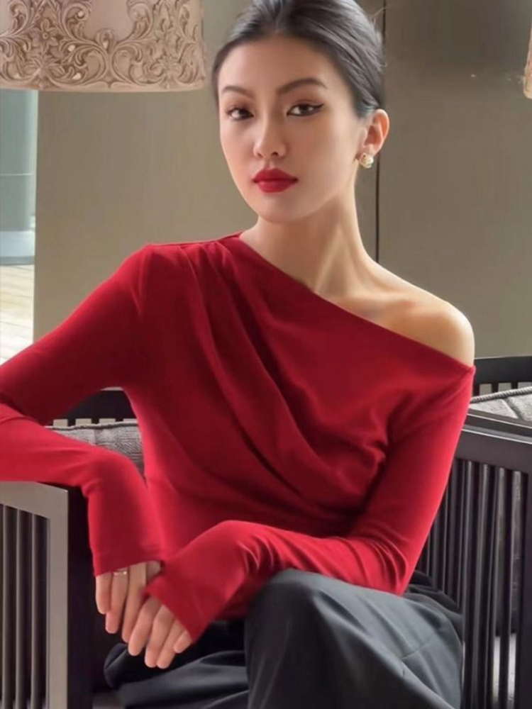 Slim Plain 2025 Off Shoulder C - đánh giá và giá Winter Clothing On Sale Women'S