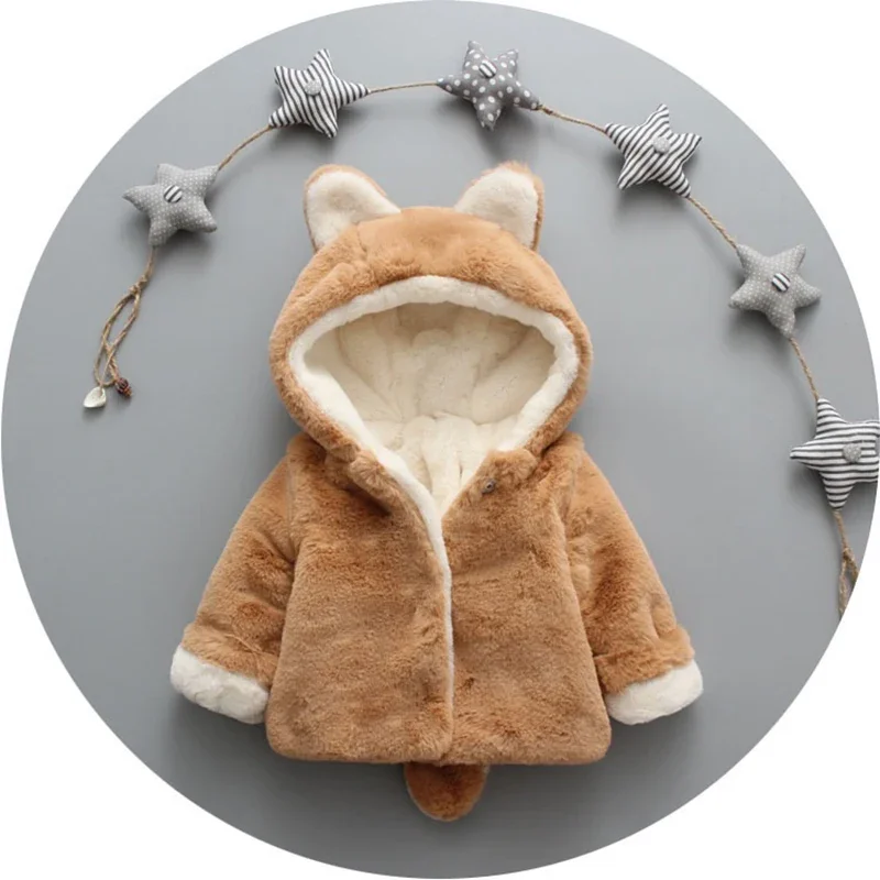 Cute Cat Ears Plush Baby Jacke - đánh giá và giá Winter Clothing Toddler