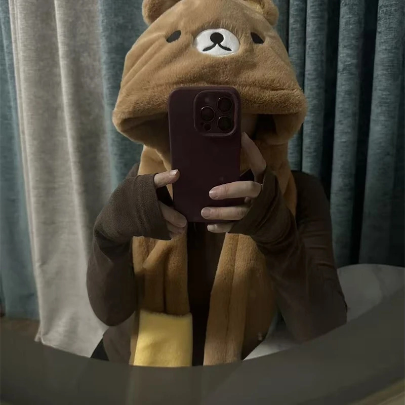 3 In 1 Plush Thick Hooded Hat  - đánh giá và giá Winter Clothing Kids