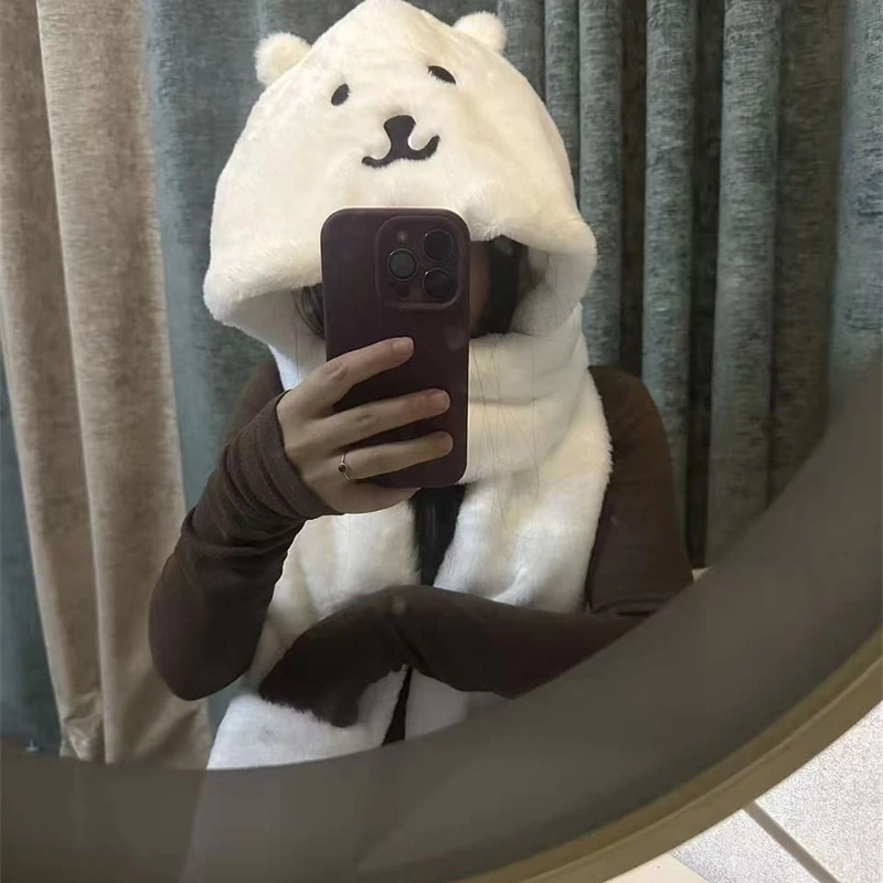 3 In 1 Plush Thick Hooded Hat  - đánh giá và giá Winter Clothing Kids