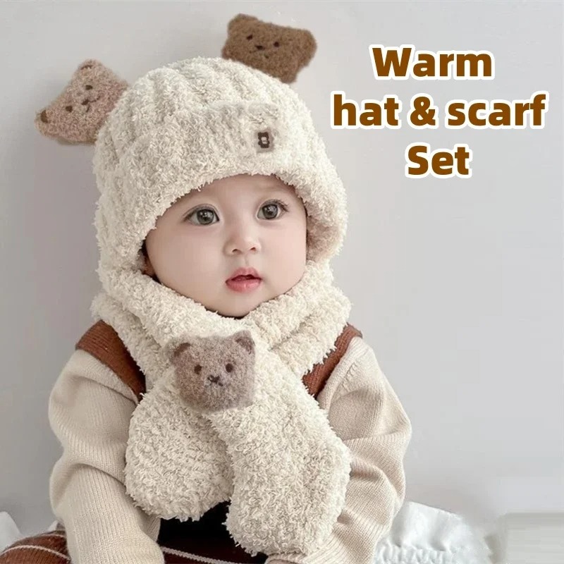 1-10PCS Baby Hat Scarf for Gir - đánh giá và giá Winter Clothing Kids